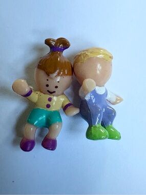 Vintage 1994 Polly Pocket Bluebird Strollin’ Surprise Tessa & Tom Figures Lot